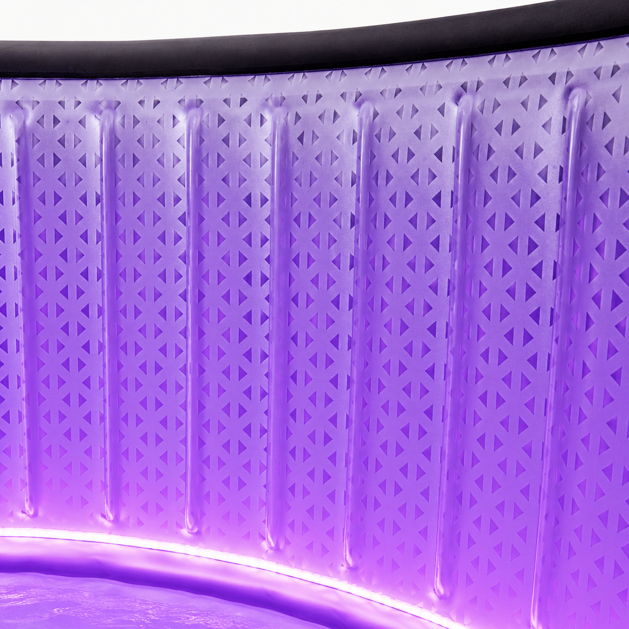 Close-up detail of AURORA Luxury Inflatable Spa water, lighting, and spa features