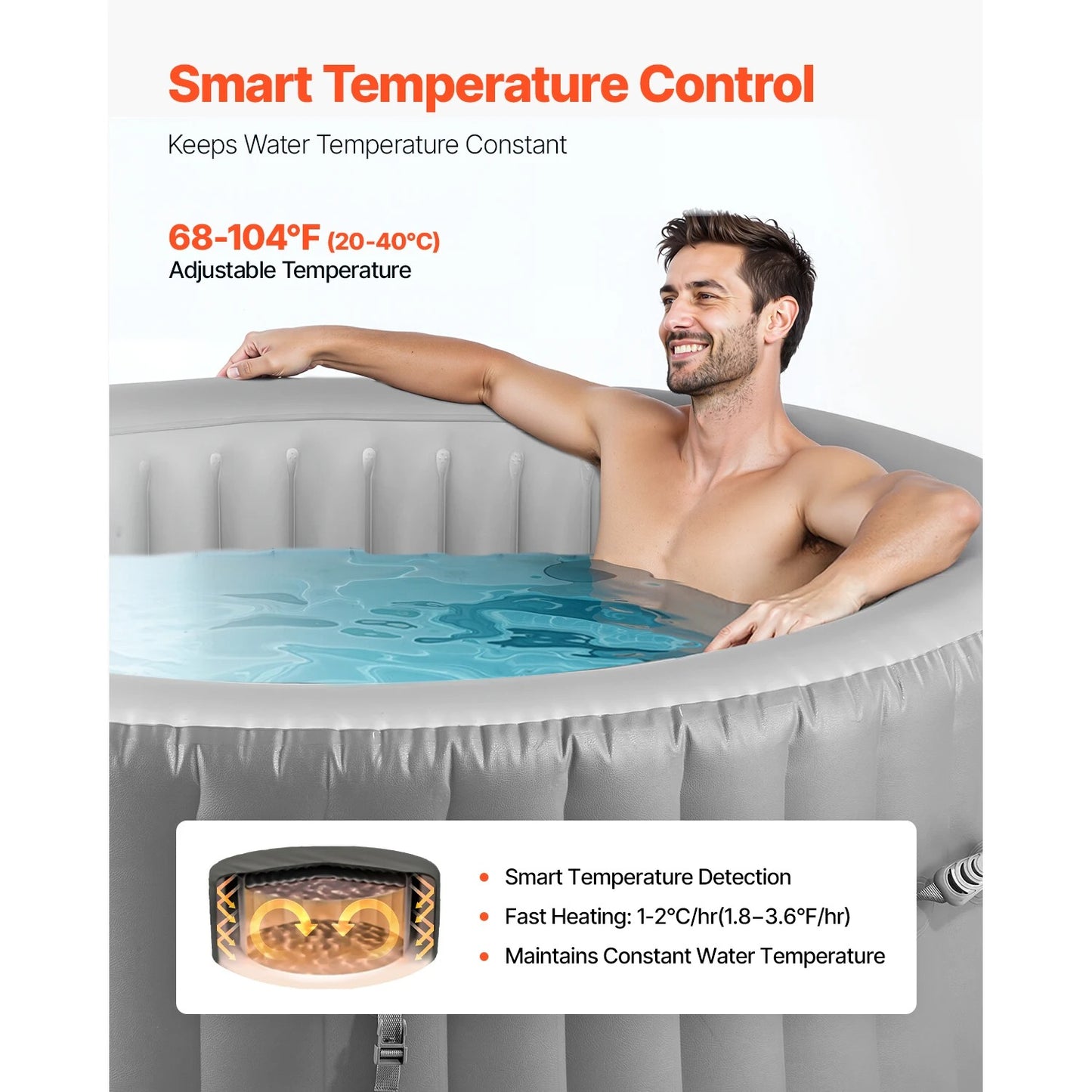 Velura™ Premium 4-Person Inflatable Spa Jacuzzi