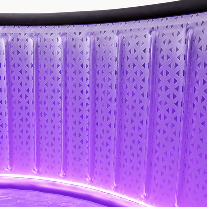 Close-up detail of AURORA Luxury Inflatable Spa water, lighting, and spa features