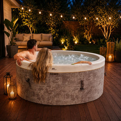 COCOON Luxury Portable Spa in modern luxury outdoor living setting