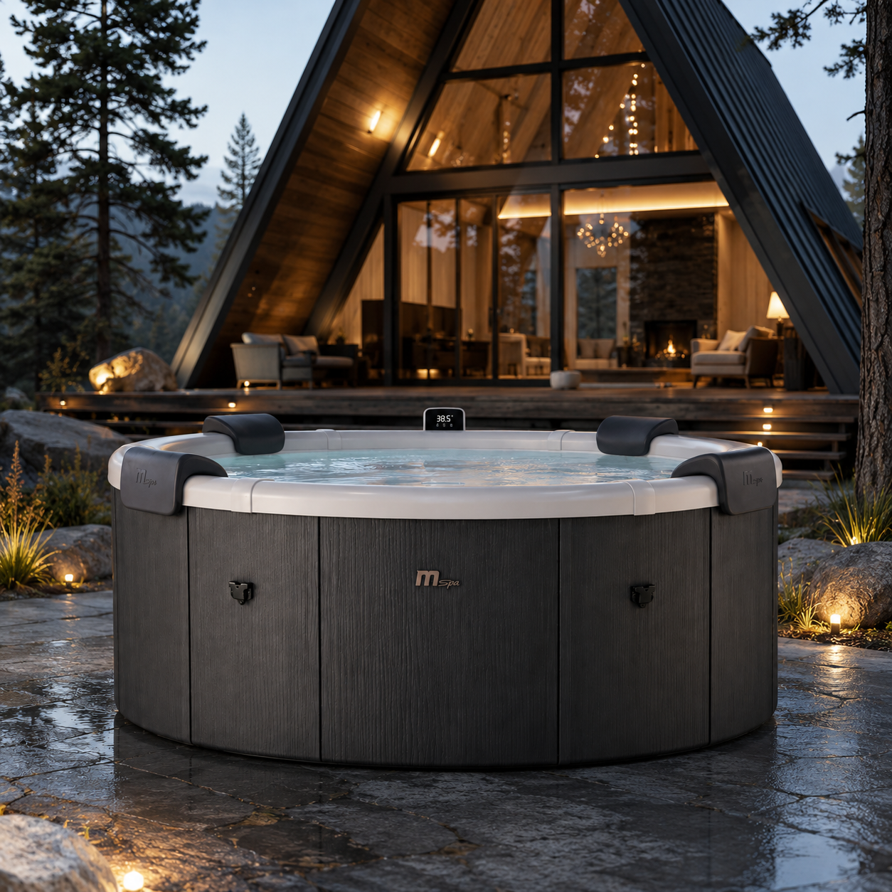 DENVER Luxury Frame Spa by Veluralife in luxury outdoor spa setting