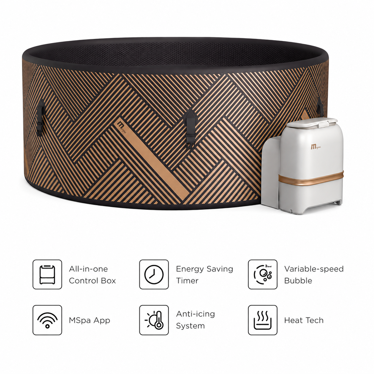 MONO Luxury Portable Spa by Veluralife on clean studio background
