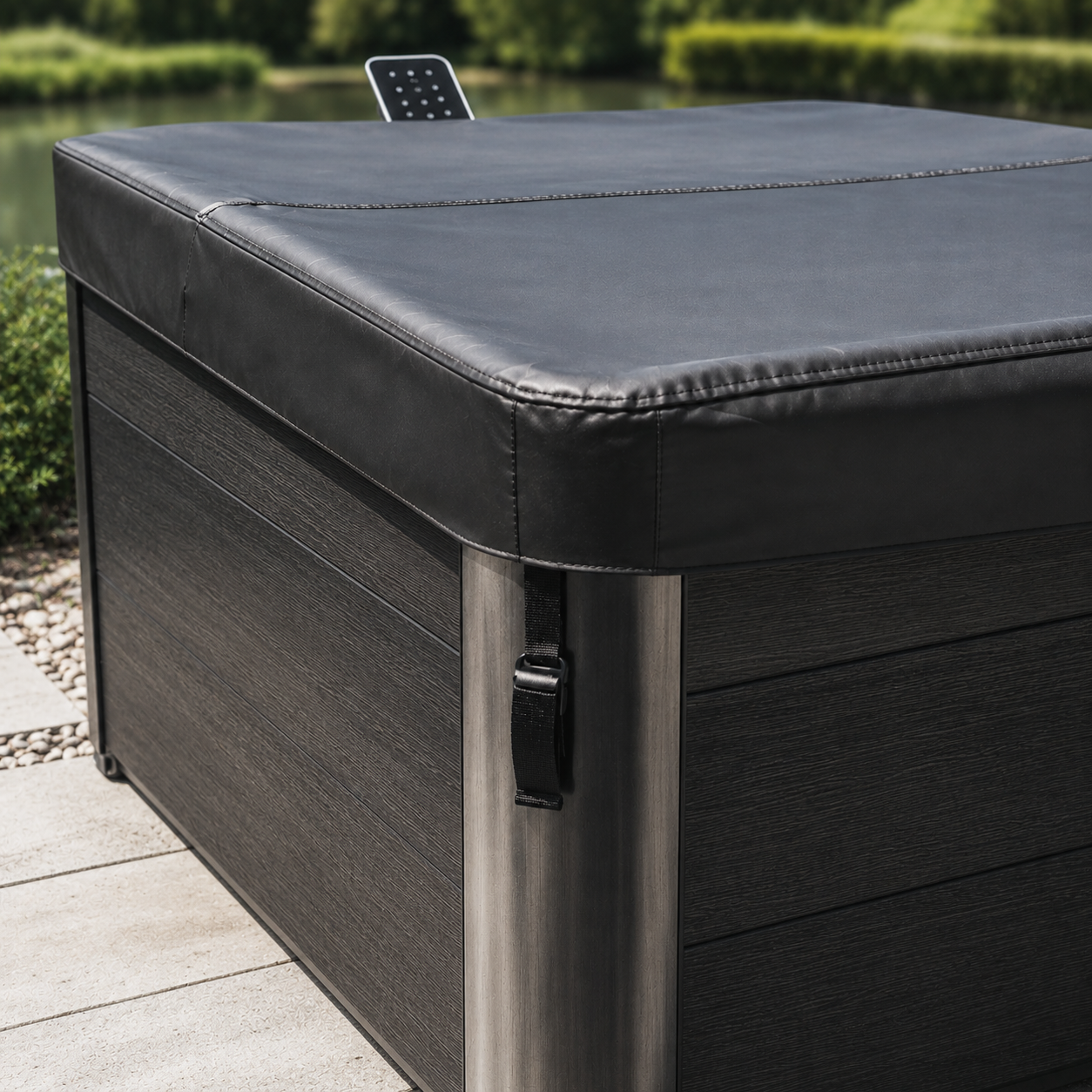 Close-up detail of OSLO Luxury Frame Spa premium materials and spa design