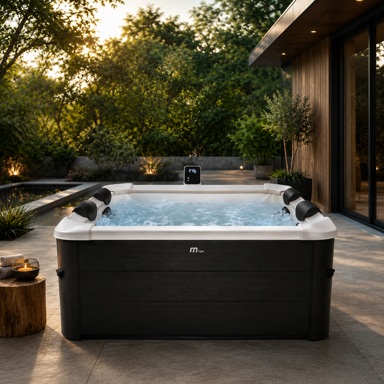 OSLO Luxury Frame Spa by Veluralife in luxury outdoor spa setting