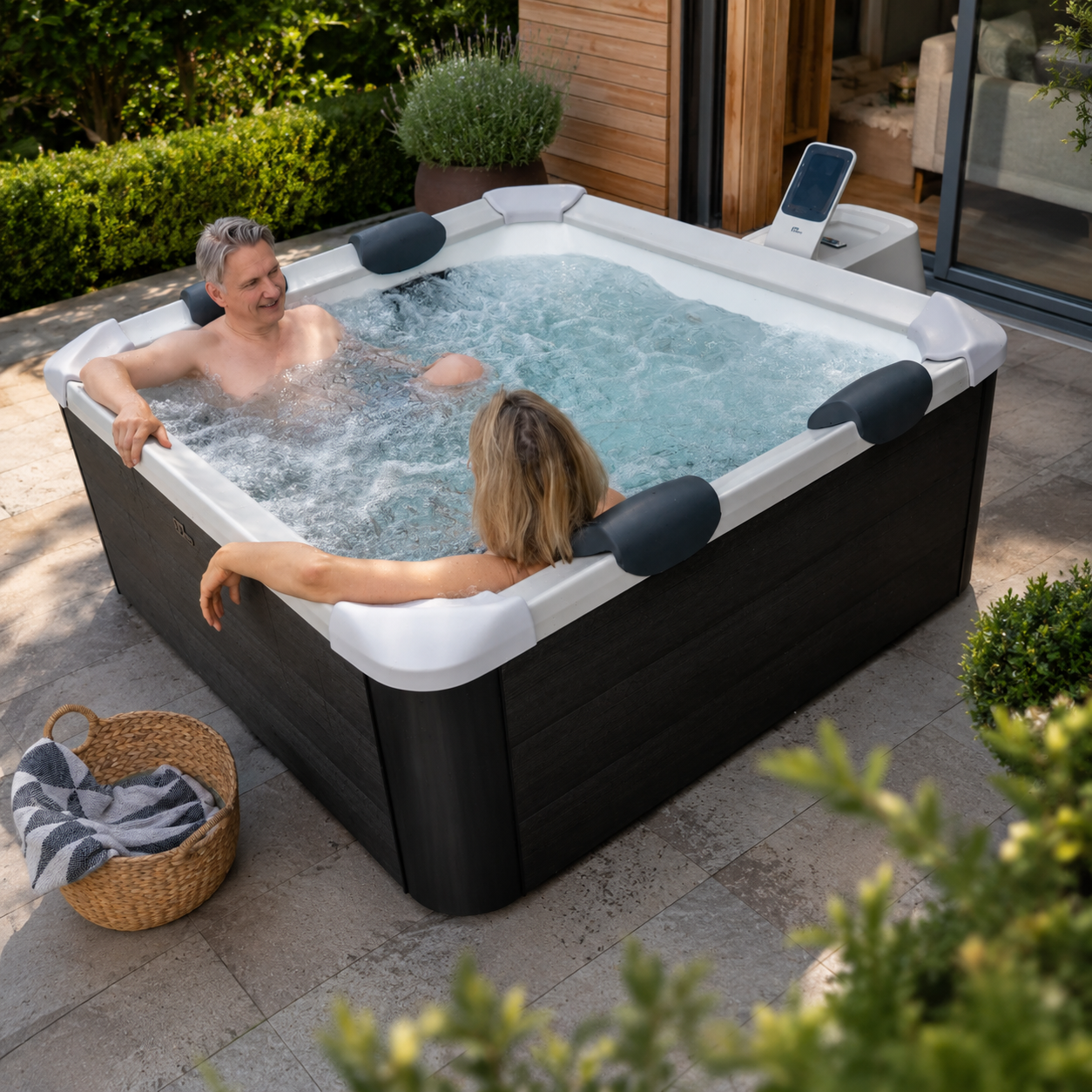 OSLO Luxury Frame Spa in modern luxury outdoor living setting
