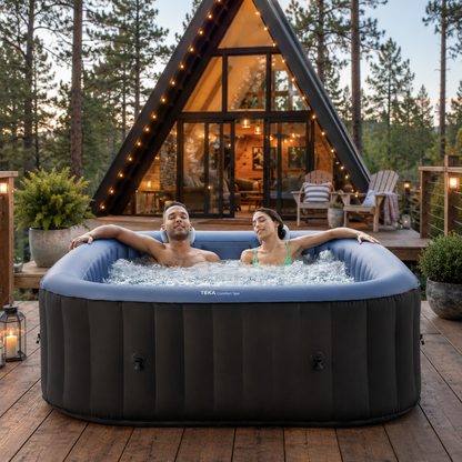 TEKAPO Luxury Inflatable Spa in modern luxury outdoor living setting